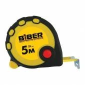 Рулетка 5м 25мм BIBER STANDART обрезиненный корпус /40093