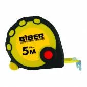 Рулетка 5м 19мм BIBER STANDART обрезиненный  корпус /40092